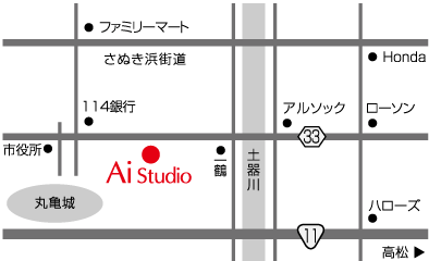 Ai Atudioへのアクセスマップ